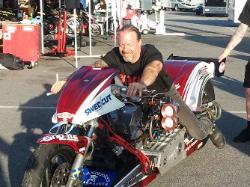 Chris enjoying a chance to handle The Beast! 